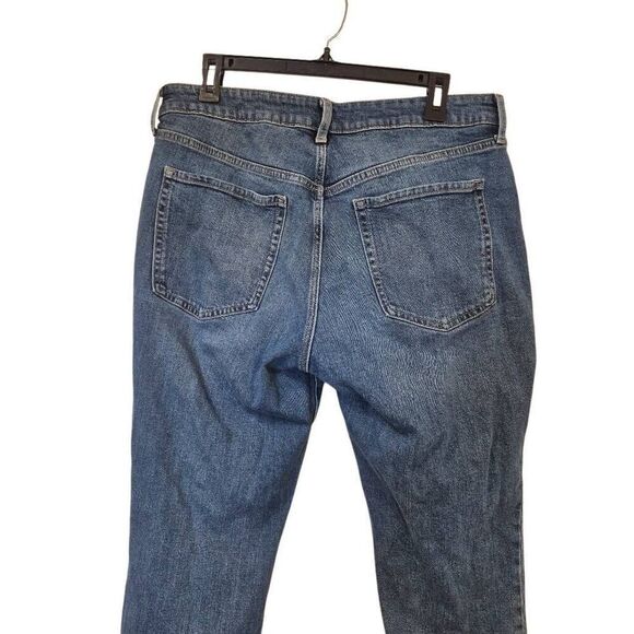 Old Navy Women's Medium Wash Blue Cotton/Spandex Mid-Rise OG Straight Secret Sli - Picture 9 of 12